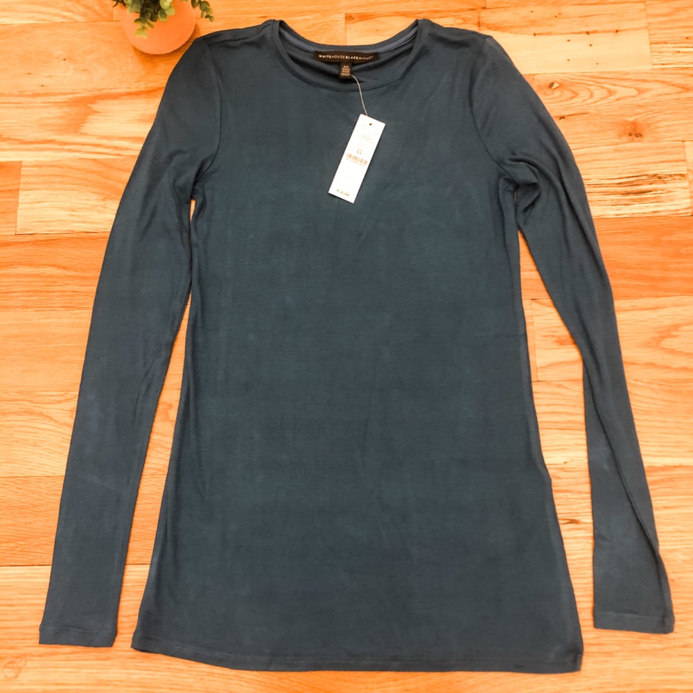 White House Black Market LS Crew Shirt XS NWT